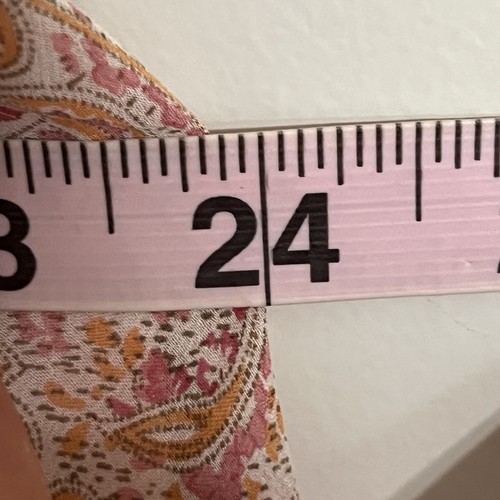 Abito da sole donna Ann Taylor Factory 100% seta vintage stampa paisley taglia 12 - Foto 12 di 15