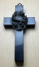 HUGE 1800's Carved VICTORIAN GUTTA PERCHA Cross 
