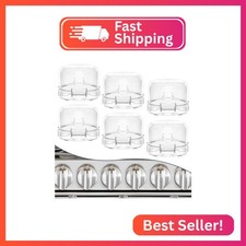 DAFUWENG 6 Pack Stove Knob Covers for Child Safety, Gas Stove Knob Locks for Bab