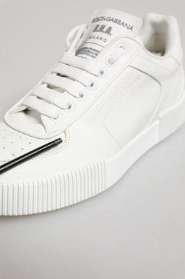 DOLCE & GABBANA Shoes White Miami Leather Low Top Sneakers Men