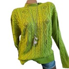 Pullover Pulli Strickpulli Aniston grün Limette Damen Langarm (5 735) NEU