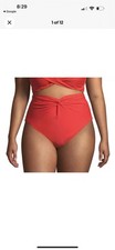 TIME AND TRU WOMEN'S SOLID HIGH WAIST SWIMSUIT BIKINI BOTTOM 2X 20W-22W 3.41 6