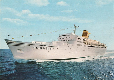 Postcard Sitmar Crusises Fairwind Vintage
