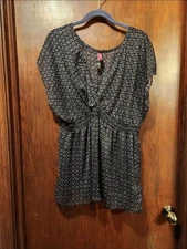 Pure Energy 3x Semi Sheer Dressy Top Empire Waist