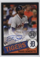 2020 Topps 1985 Baseball Black 134/195 Travis Demeritte #85A-TD Auto 0m76