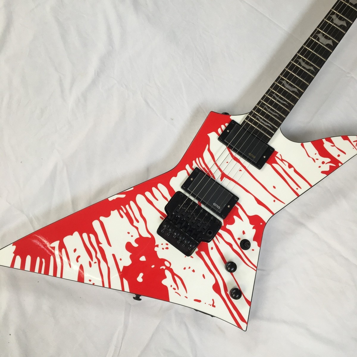 Explor Sustainia White Blood Electric Guitar HH Pickup FR Bridge