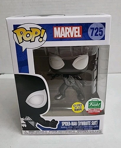 Funko Pop! Marvel - Spider-Man Symbiote Suit GITD Exclusive #725 W/protector
