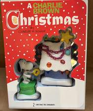 Hallmark Peanuts Snoopy und Hundehütte Weihnachtsschmuck, 2er Set