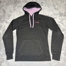 The North Face Women's Hoodie Small Gray Pink Pullover Logo Sweatshirt S