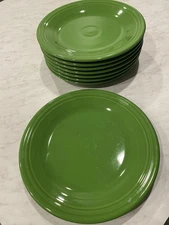 Homer Laughlin Company Fiesta Ware SHAMROCK GREEN 10 1/2” Dinner Plate Set of 8