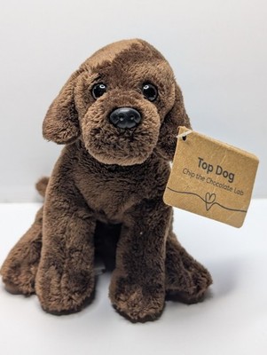 Demdaco Top Dog Chip the Chocolate Lab Plush Stuffed Animal Brown Puppy NWT