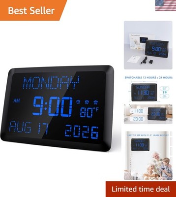 Multi-Function 11.5'' Alarm Clock with USB Charging & Adjustable Light Features