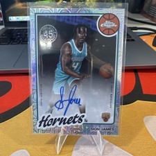 Sion James 💥🏀 1980-81 TOPPS CHROME ROOKIE ON-CARD AUTO! 25-26 Topps Basketball