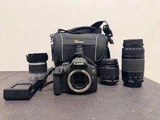 Canon EOS Rebel T7 DSLR Camera EF18-55mm + EF 75-300mm Lens (2727C021)