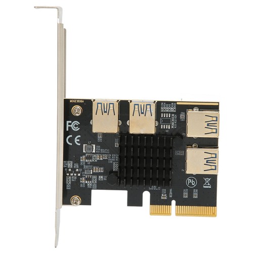 Pci‑E Riser Card Pci‑E X4 1 To 4 Pci Express 16X Slot Adapter Card Usb 3.0 AM - Picture 23 of 24