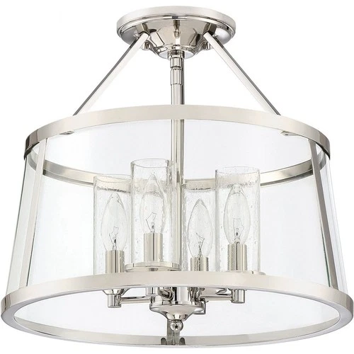 Barlow - 4 Light Semi-Flush Mount-Weathered Brass Finish Semi-Flush Mount - Picture 5 of 8