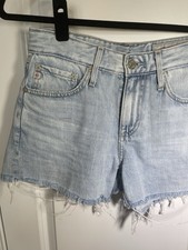 AG Adriano Goldschmied Hailey Cut-Off Shorts Light Blue   Size 24R - 3" Inseam