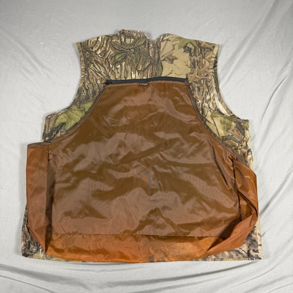 Walls Hunting Shooting Vest Mens Large Green RealTree Gamebag Sleeveless Zip Up - Image 2 of 4