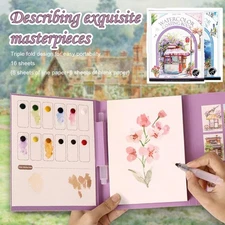 Creative Stress Relief Kit, Breathly Paint Art Watercolor Books Painting K8R2