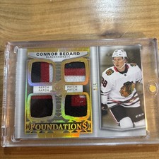 2024-25 Upper Deck The Cup Quad Foundations Patch #F-CB Connor Bedard 2/5