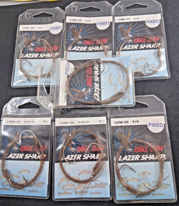 Seven New EAGLE CLAW Mooching Rigs W/ 20-40Lb. Leader and 3/4-5/6 Hooks