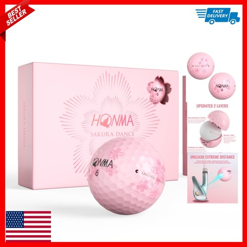 Honma D1 Distance Golf Balls - 12 Count Limited Sakura Pink