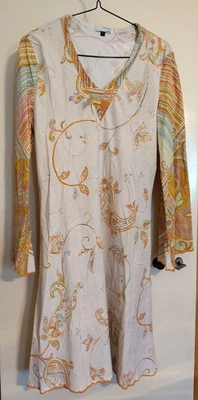 TOP - Bassetti Granfoulard Gr. L (38/40 M) Nachthemd Kleid Hauskleid Paisley - Bild 1 von 4
