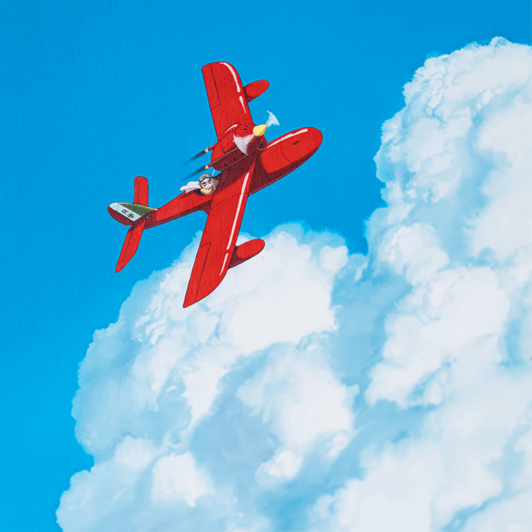 Ghibli Museum Porco Rosso Original Window Wall Art 'Gina's Gamble