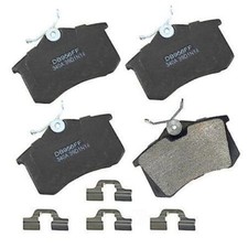 Juego de pastillas de freno de disco-Pastillas de freno traseras semimetálicas doradas premium CARQUEST GMKD340A
