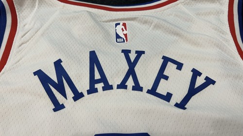 Philadelphia 76ers Tyrese Maxey Nike White Swingman Jersey Association Edition - Picture 10 of 10
