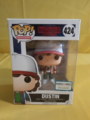 FUNKO POP Dustin Stranger Things 424 Barnes & Noble Exclusive W/PROTECTOR - P19