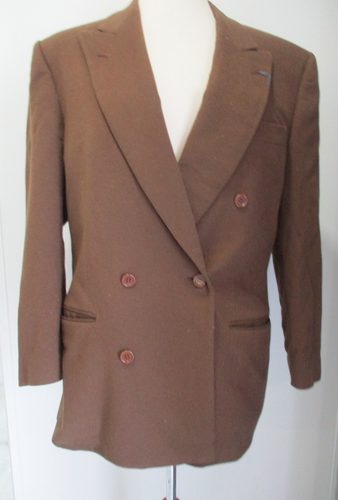 WUNDERSCHÖNER VINTAGE LANVIN BOUTIQUE KASCHMIR BLAZER BRAUN FARBE 48R MADE IN ITALY!!