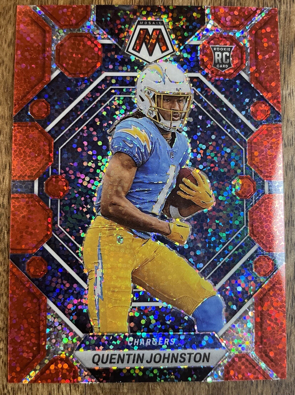 2023 Panini Mosaic Red Sparkle Prizm #356 Quentin Johnston RC