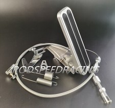 Street Rod Floor Mount Gas Pedal W 48 Ss Throttle Cable Bracket Spring Set