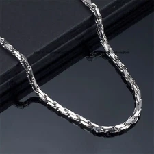 Pure Platinum 950 Chain Men Lucky 2mm/3mm Men Solid Twist Rope Necklace 23.6inch