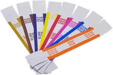 L LIKED Pack of 400 Money Band Bundles Self Sealing Currency Straps for Bill Wra
