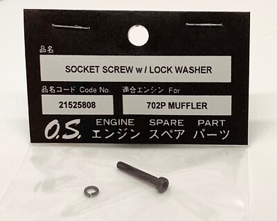 OS Max #702P Muffler  Long Screw Only  w/Lock Washer #21525808   