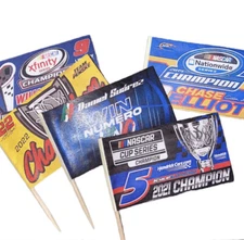 NASCAR Diecast Flags 1/24 Champion First Wins Checkered Logano Elliott Larson