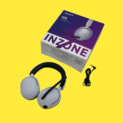 Sony INZONE H5 Gaming Headset WH-G500 White NO DONGLE #1972 Z31/17