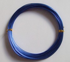 10mt  di filo in alluminio 1mm colore blu royal bijoux