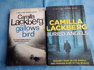 Camilla Lackberg Two Books Gallows Bird Buried Angels TPB