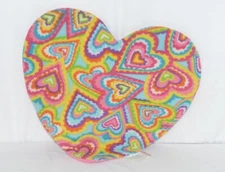 Molly N Me Multi Colored Hearts Pink No Slip Backing Floor Bath Mat