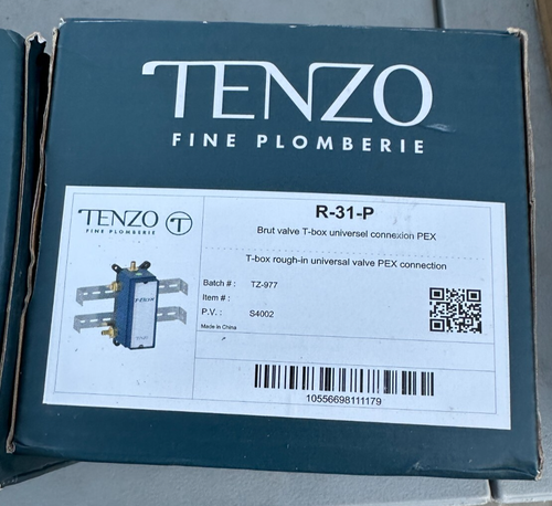 Pex Rough In Box TENZO R-31-P PEX T-BOX ROUGH-IN VALVE | eBay