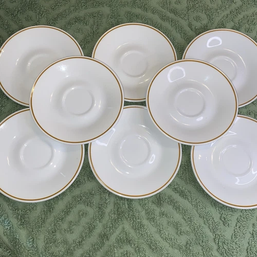 Corelle Indian Summer Brown Band 6” Plates 8 Piece Set