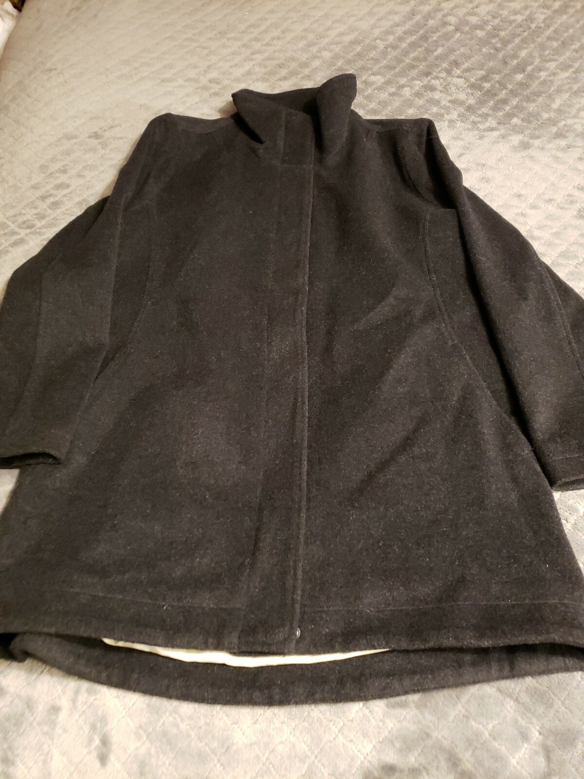 pendleton wool coat mens medium black - image 1