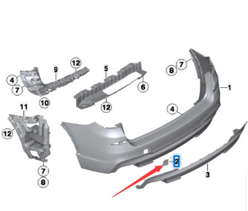 1Pc Right Rear Bumper Towing Hook Eye Cover For BMW X3 F25 MSPORT 2011