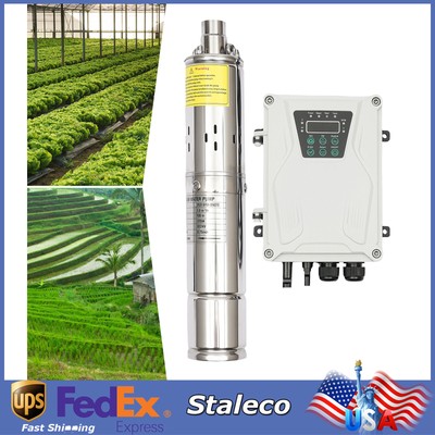 270W 3'' DC 24V Solar Water Pump Submersible Deep Bore Well Pump+ MPPT Controller