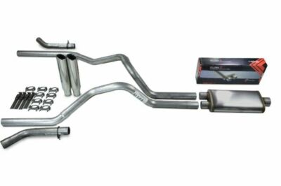 Chevy GMC 1500 19-25 2.5'' Dual Exhaust Kits Flow II Clamp on Tips Corner Exit