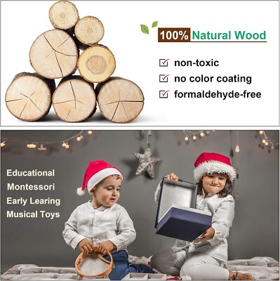 Set De 9 Instrumentos Musicales De Madera Para Niños – Pandereta, Campanas, Triángulo, Sonajas Y Más, Juguete Montessori De Percusión, Regalo Educativo Para 3+ Años