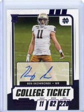 2021 Contenders Draft Ben Skowronek Purple College Ticket Rookie Autograph RS1